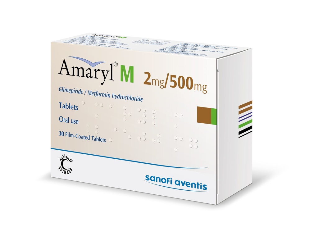 Amaryl M 2 ملغ/500 ملغ 30 قرص